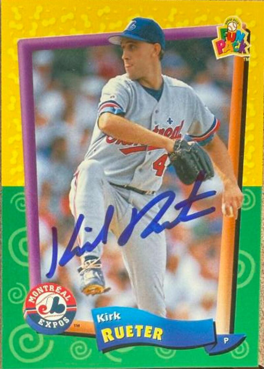 Kirk Rueter Autographed 1994 Upper Deck Fun Pack #142 Montreal Expos Card