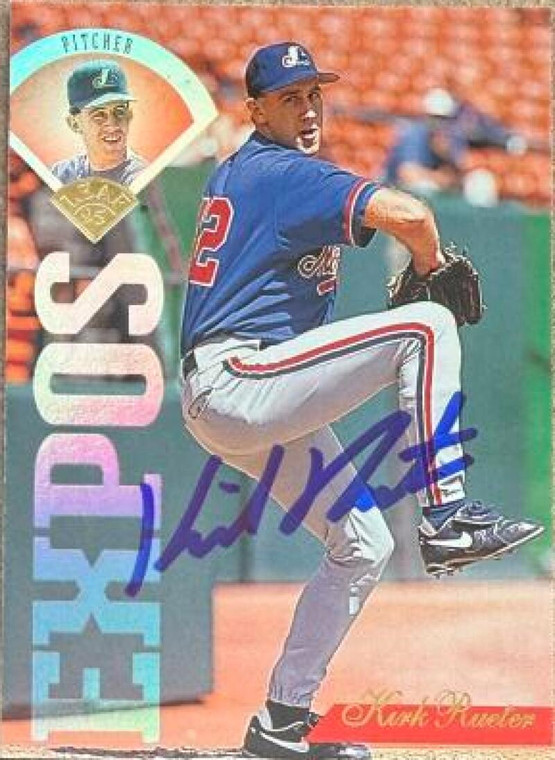 Kirk Rueter Autographed 1995 Leaf #241 Montreal Expos Card