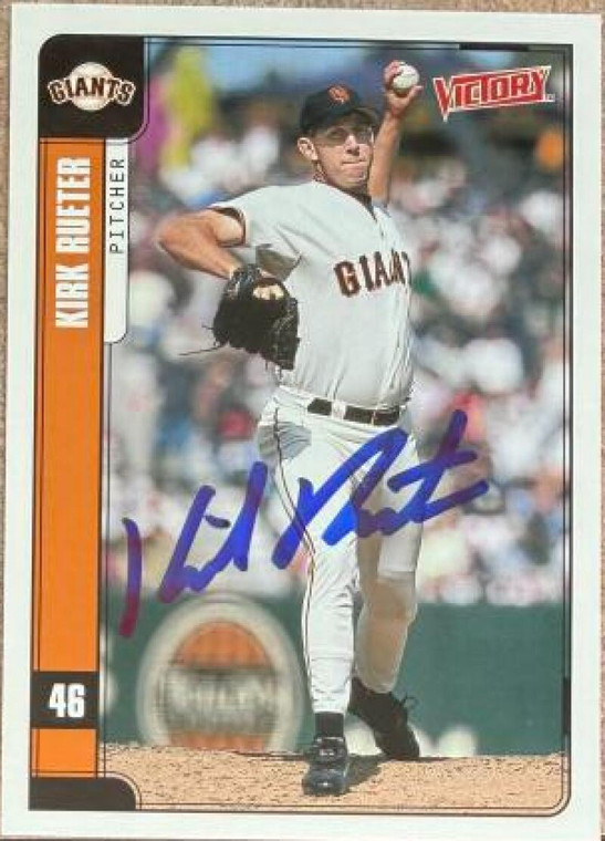 Kirk Rueter Autographed 2001 Upper Deck Victory #417 San Francisco Giants Card