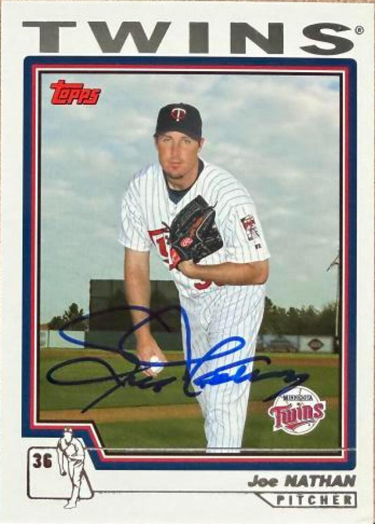 Joe Nathan Autographed 2004 Topps #557 Minnesota Twins Card