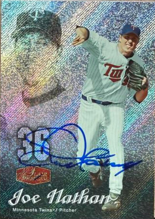 Joe Nathan Autographed 2006 Flair Showcase #165 Minnesota Twins Card