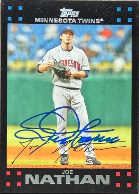 Joe Nathan Autographed 2007 Topps #179 Minnesota Twins Card