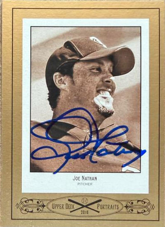 Joe Nathan Autographed 2010 Upper Deck - Portraits #SE-51 Minnesota Twins Card