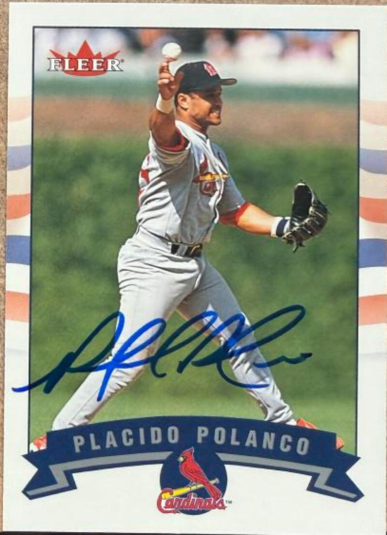 Placido Polanco Autographed 2002 Fleer #271 St. Louis Cardinals Card