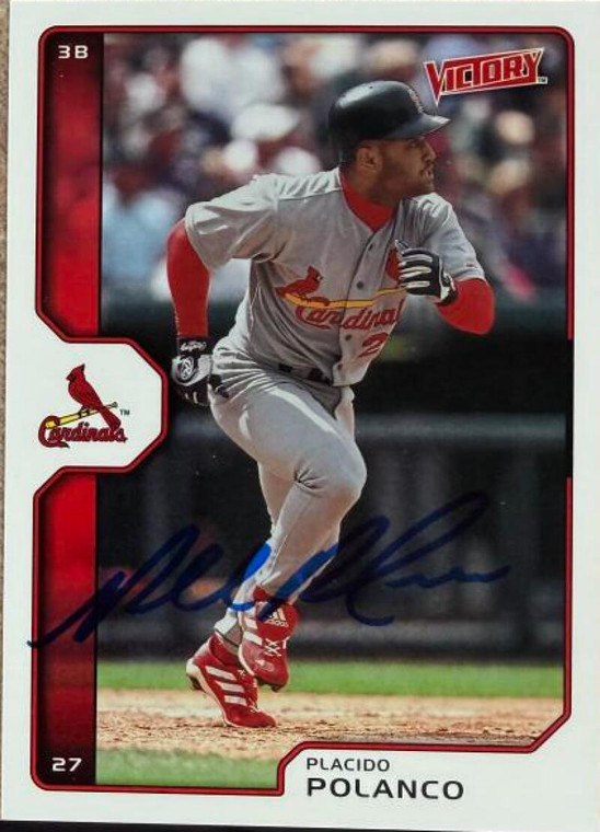 Placido Polanco Autographed 2002 Upper Deck Victory #281 St. Louis Cardinals Card