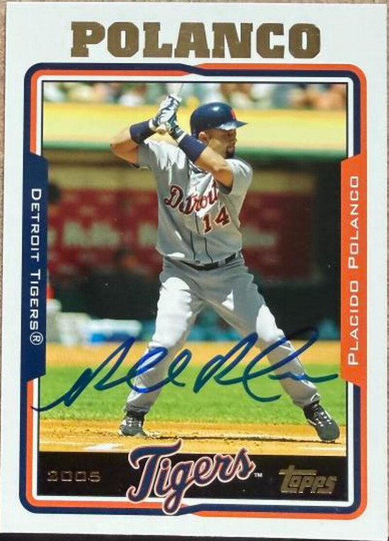 Placido Polanco Autographed 2005 Topps Updates & Highlights #UH33 Detroit Tigers Card