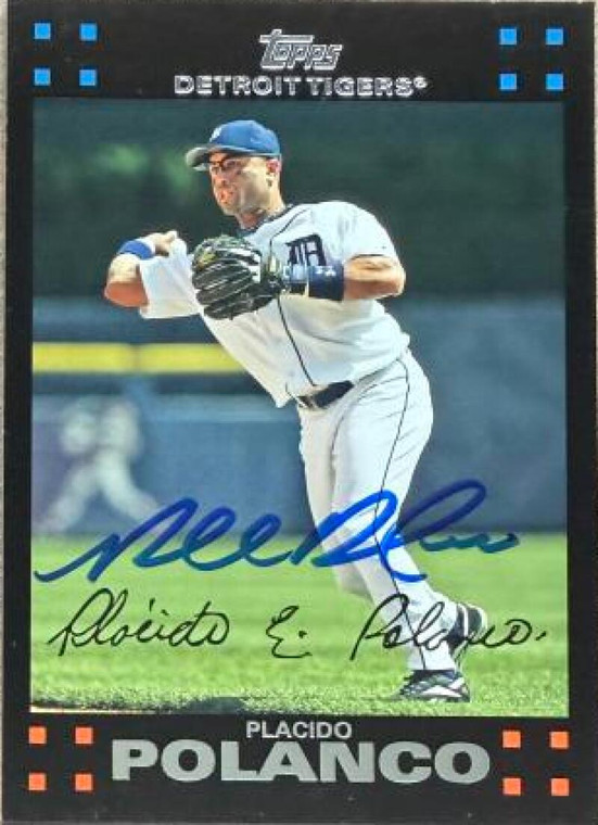 Placido Polanco Autographed 2007 Topps #386 Detroit Tigers Card