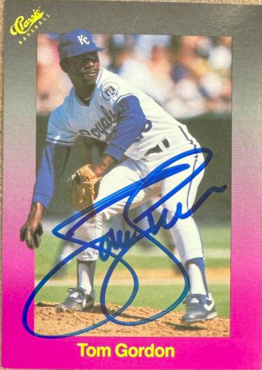 Tom Gordon Autographed 1989 Classic #182 Kansas City Royals Card