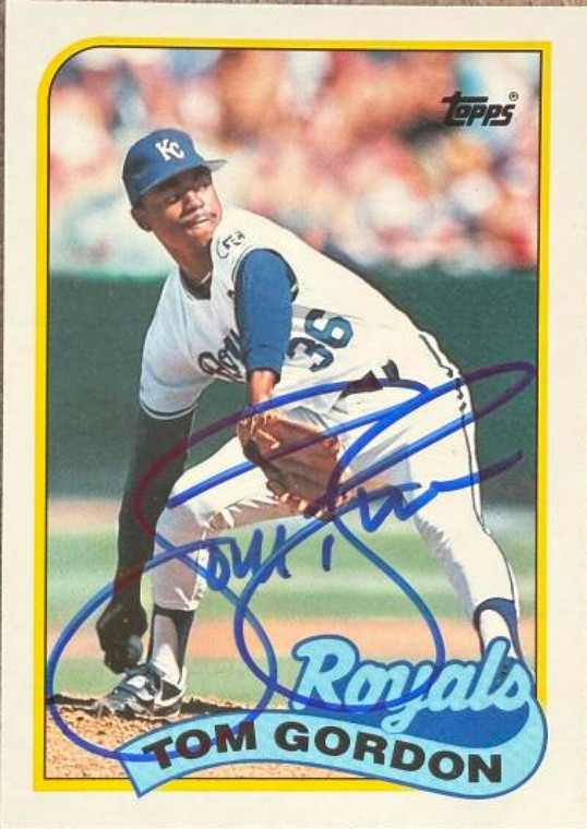 Tom Gordon Autographed 1989 Topps Traded #38T XRC Kansas City Royals Card