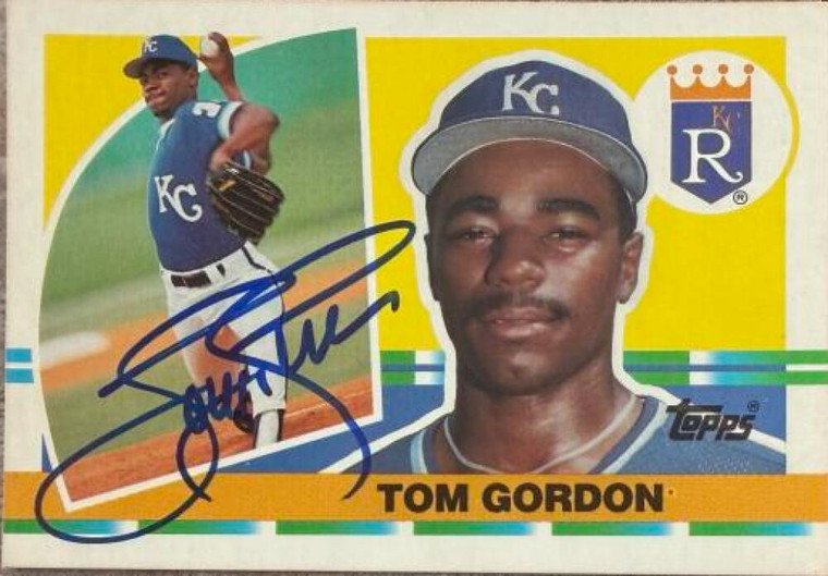 Tom Gordon Autographed 1990 Topps Big #252 Kansas City Royals Card