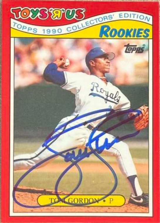 Tom Gordon Autographed 1990 Topps Toys "R" Us Rookies #12 Kansas City Royals Card