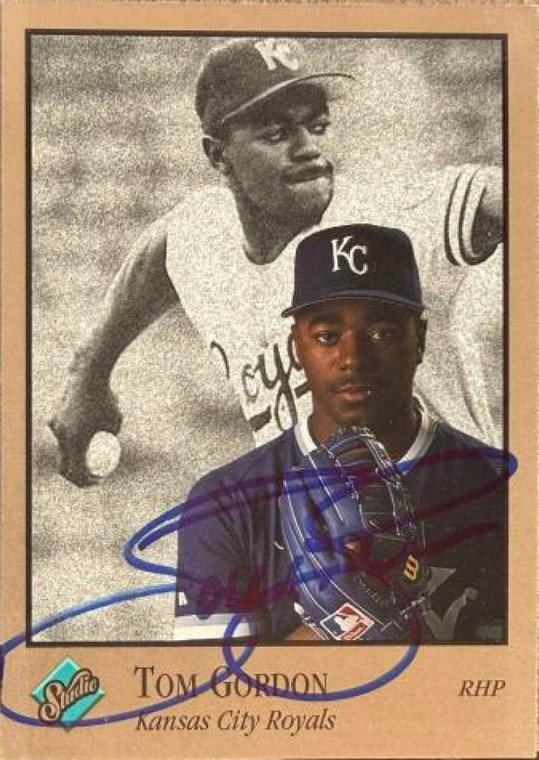 Tom Gordon Autographed 1992 Studio #182 Kansas City Royals Card