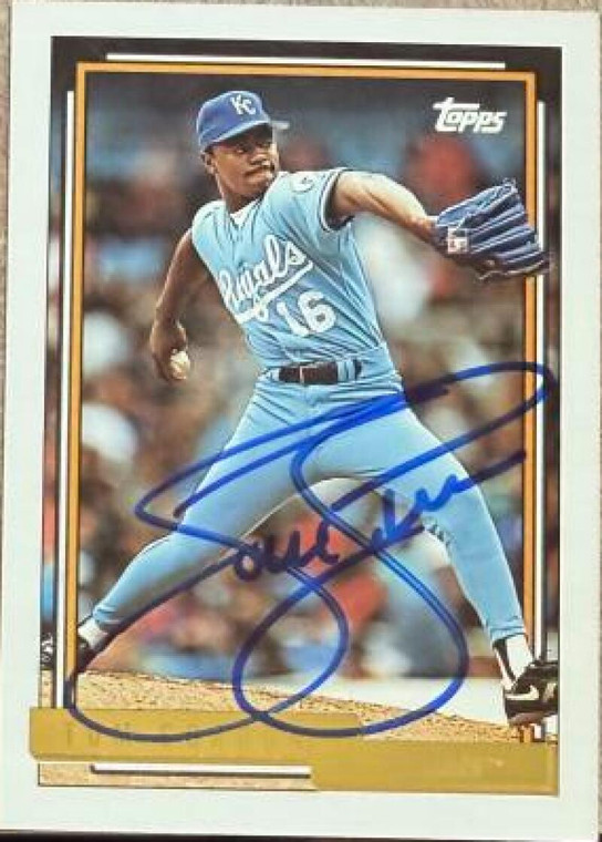 Tom Gordon Autographed 1992 Topps Gold #431 Kansas City Royals Card