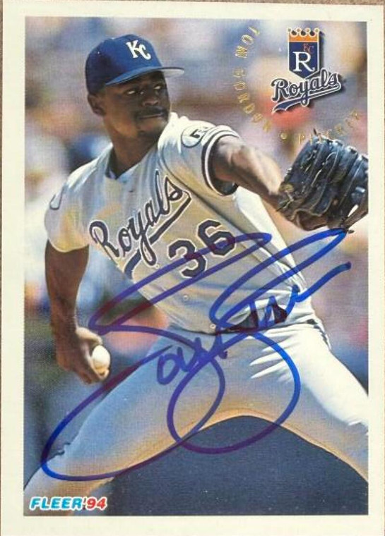 Tom Gordon Autographed 1994 Fleer #155 Kansas City Royals Card