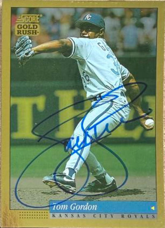 Tom Gordon Autographed 1994 Score Gold Rush #234 Kansas City Royals Card