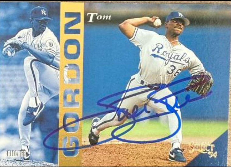 Tom Gordon Autographed 1994 Score Select #118 Kansas City Royals Card