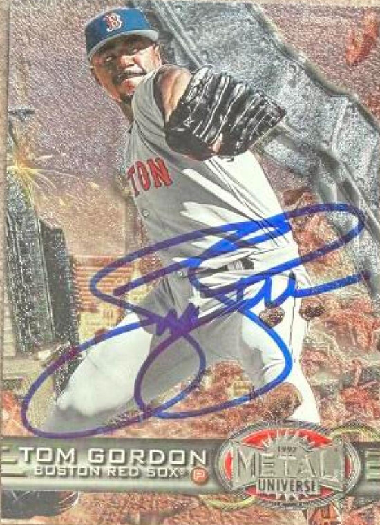 Tom Gordon Autographed 1997 Metal Universe #22 Boston Red Sox Card 