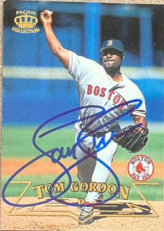 Tom Gordon Autographed 1998 Pacific #40 Boston Red Sox Card 