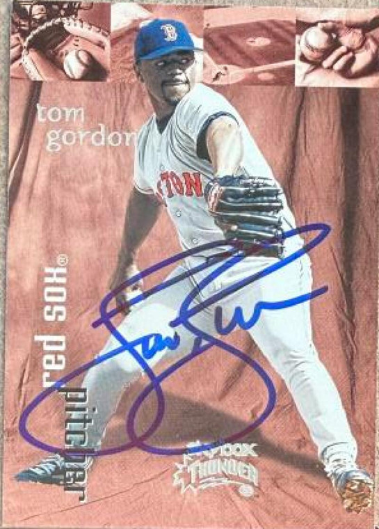 Tom Gordon Autographed 1999 SkyBox Thunder #50 Boston Red Sox Card 