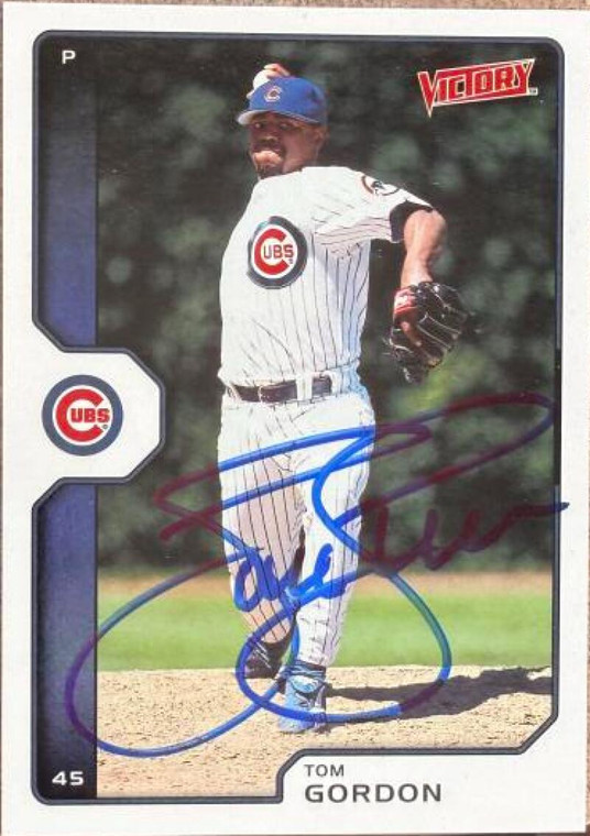 Tom Gordon Autographed 2002 Upper Deck Victory #313 Chicago Cubs Card 