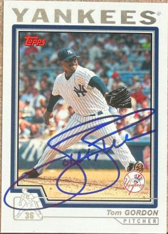 Tom Gordon Autographed 2004 Topps Traded & Rookies #T56 New York Yankees Card