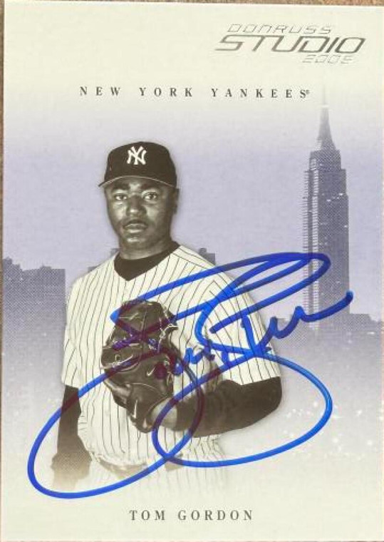 Tom Gordon Autographed 2005 Donruss Studio #199 New York Yankees Card