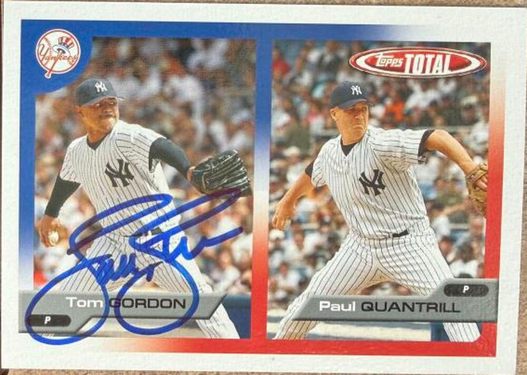 Tom Gordon Autographed 2005 Topps Total #650 New York Yankees Card