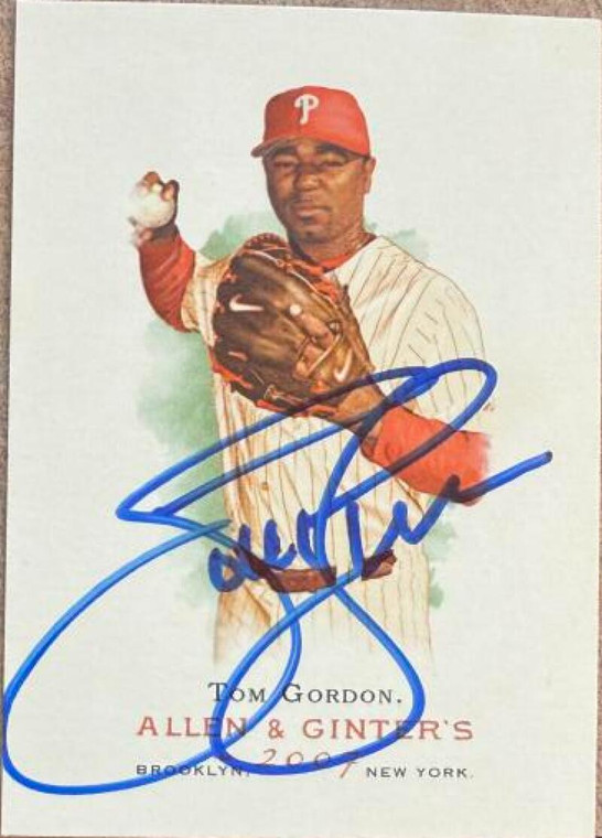 Tom Gordon Autographed 2007 Topps Allen & Ginter #149 Philadelphia Phillies Card