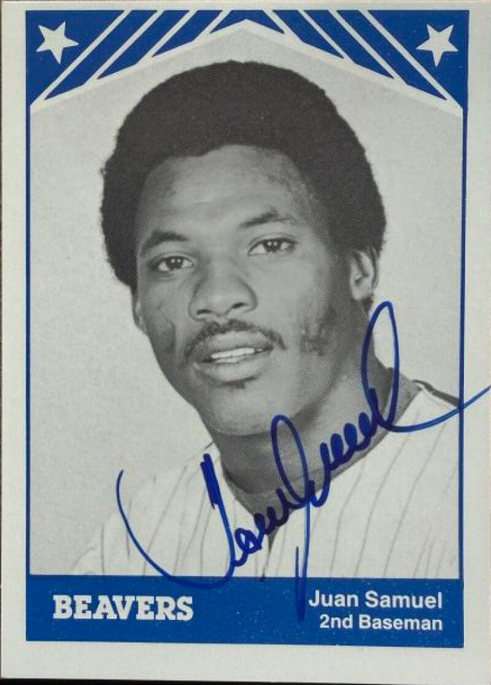 Juan Samuel Autographed 1983 TCMA Portland Beavers Card #2 