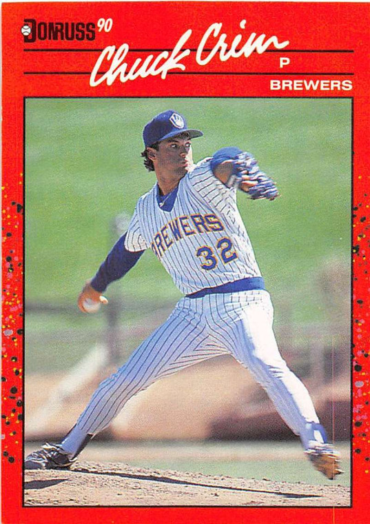 1990 Donruss #221 Chuck Crim NM-MT Milwaukee Brewers 