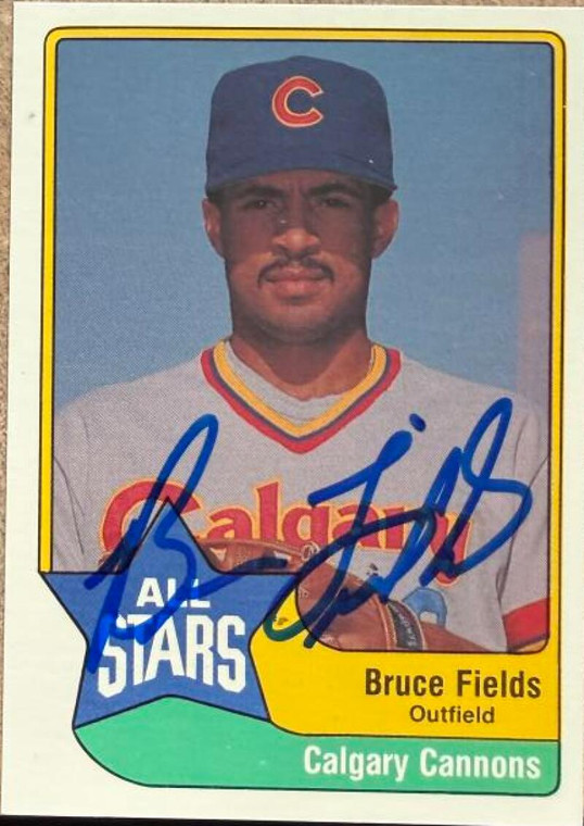 Bruce Fields Autographed 1989 CMC Triple A All-Stars #36 Calgary Cannons  