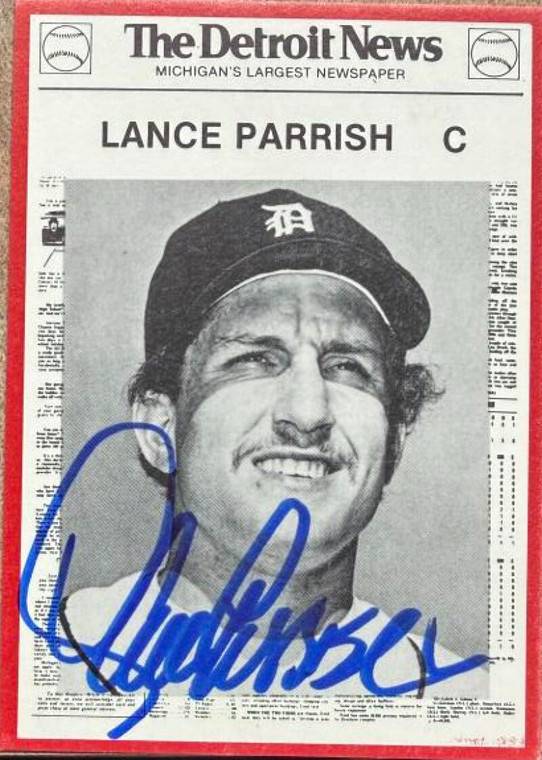 Lance Parrish Autographed 1981 Detroit News Detroit Tigers Boys of Summer 100th Anniversary #90 