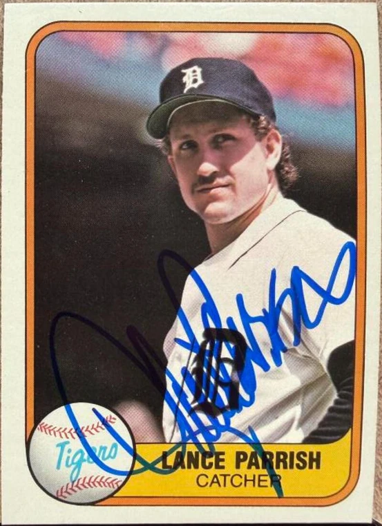 Lance Parrish Autographed 1981 Fleer #467 Detroit Tigers Card