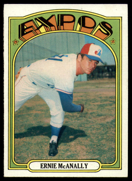 1972 Topps #58 Ernie McAnally VG Montreal Expos 