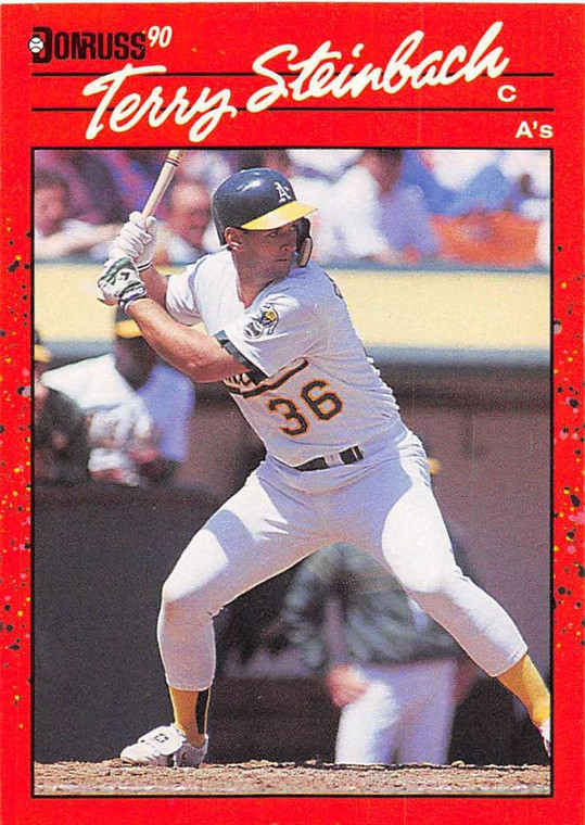 1990 Donruss #268 Terry Steinbach NM-MT Oakland Athletics 