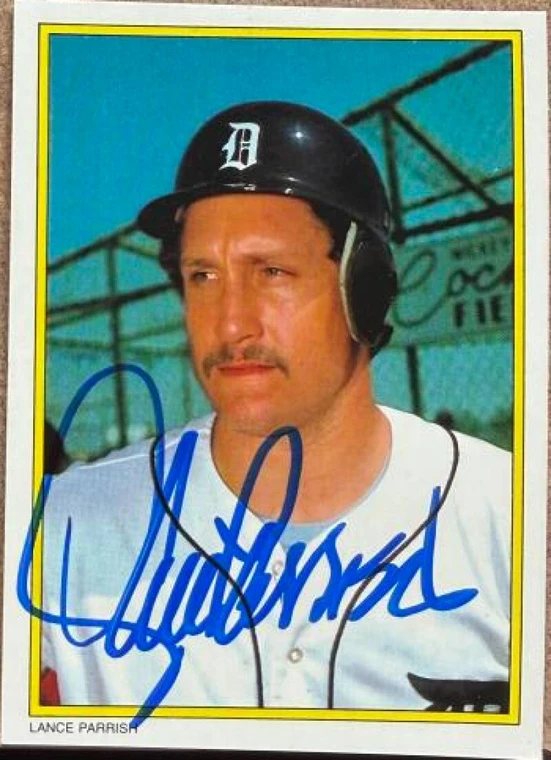 Lance Parrish Autographed 1983 Topps - All-Star Set Collector's Edition (Glossy Send-Ins) #27 Detroit Tigers Card