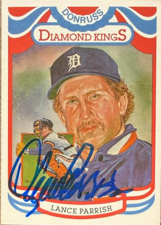 Lance Parrish Autographed 1984 Donruss #15 Diamond King Detroit Tigers Card