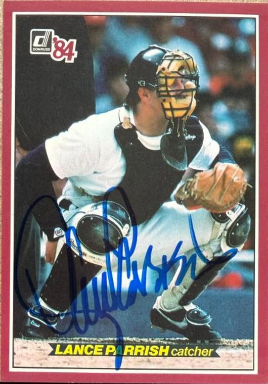 Lance Parrish Autographed 1984 Donruss Action All-Stars #34 Detroit Tigers Card