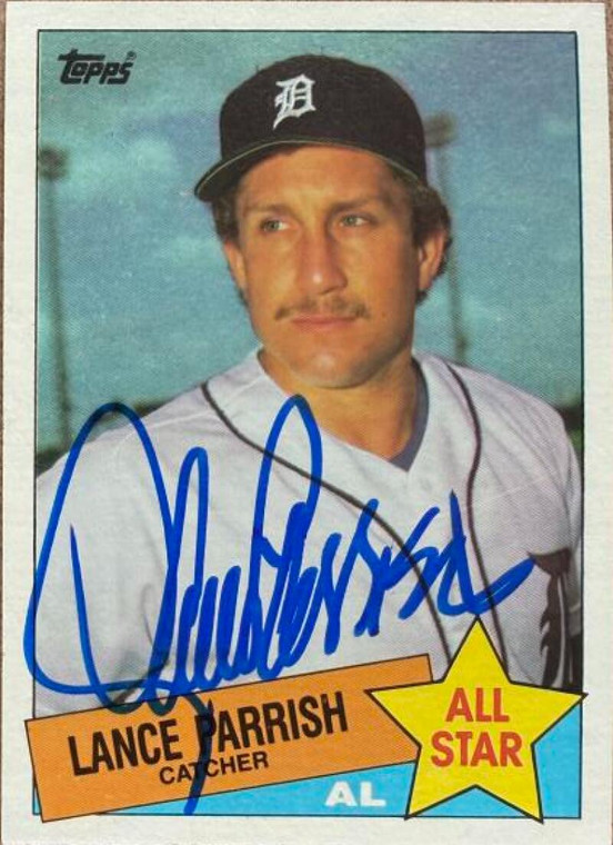 Lance Parrish Autographed 1985 Topps #708 Detroit Tigers Card