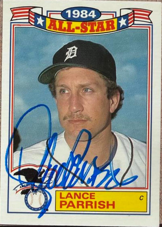 Lance Parrish Autographed 1985 Topps - 1984 All-Star Game Commemorative Set (Glossy All-Stars) #20 Detroit Tigers Card