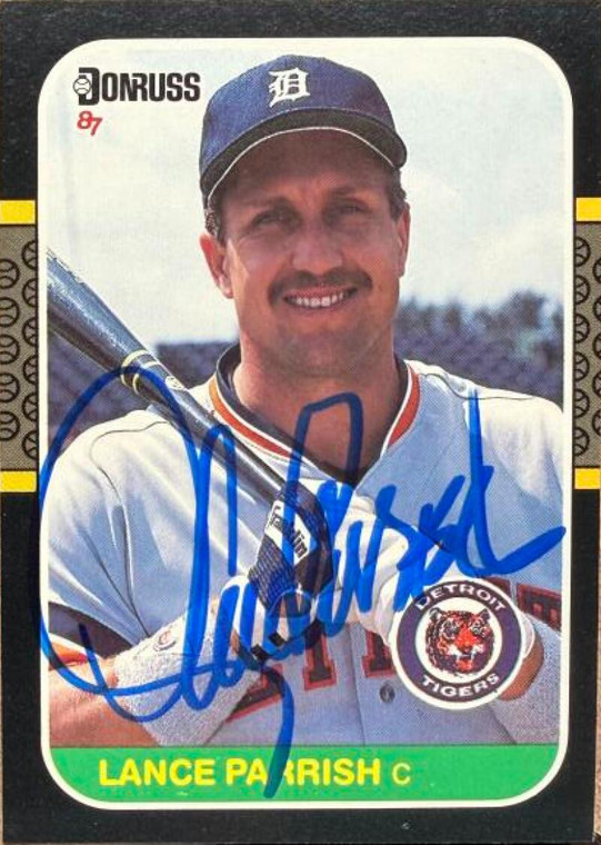 Lance Parrish Autographed 1987 Donruss #91 Detroit Tigers Card