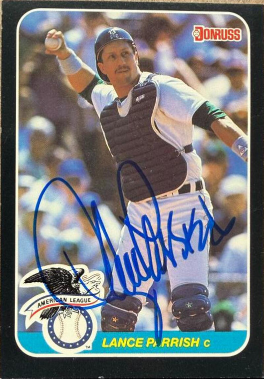 Lance Parrish Autographed 1987 Donruss All-Stars #9 Detroit Tigers Card