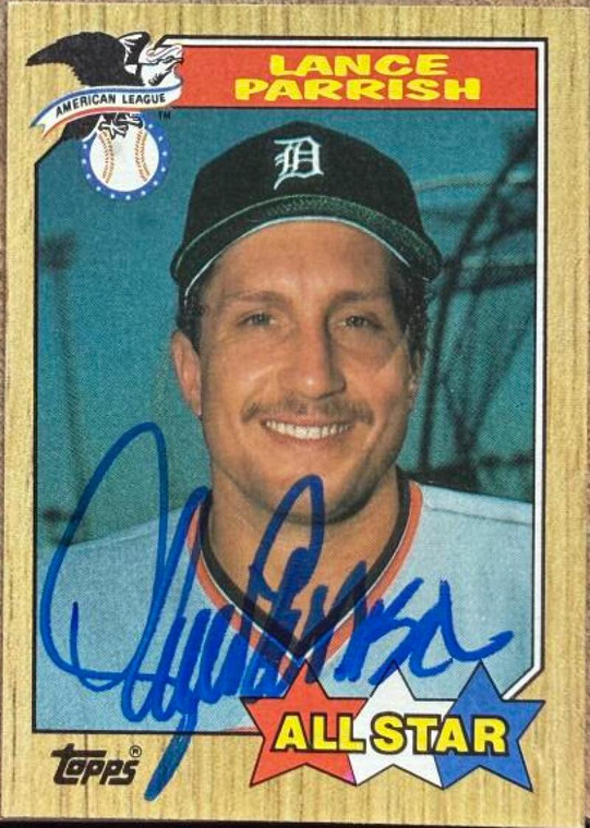Lance Parrish Autographed 1987 Topps #613 Detroit Tigers Card