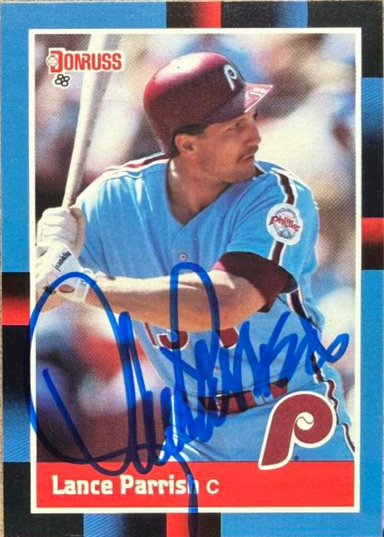 Lance Parrish Autographed 1988 Donruss #359 Philadelphia Phillies Card