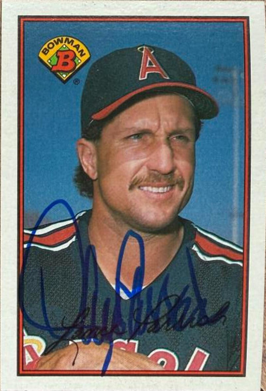 Lance Parrish Autographed 1989 Bowman #45 California Angels Card