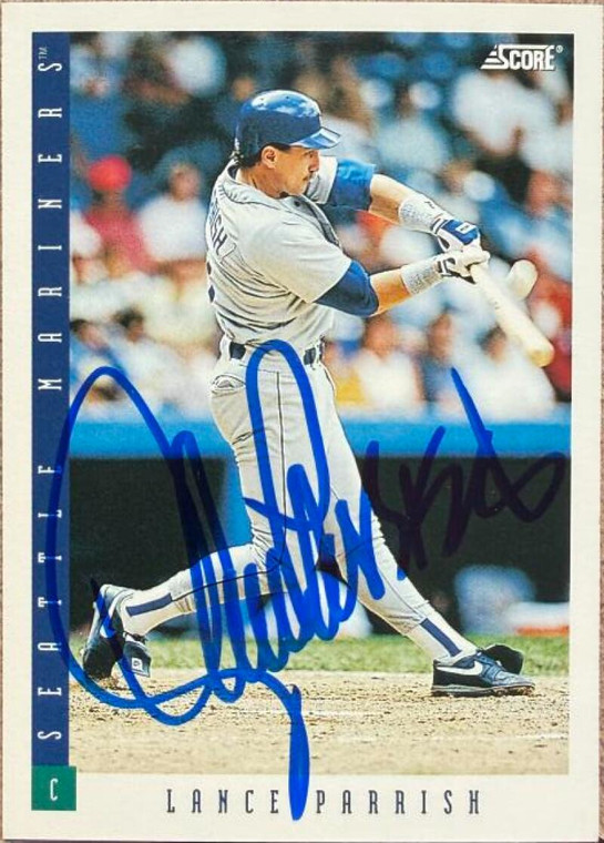 Lance Parrish Autographed 1993 Score #587 Seattle Mariners Card