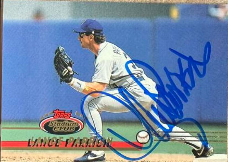 Lance Parrish Autographed 1993 Stadium Club #252 Seattle Mariners Card