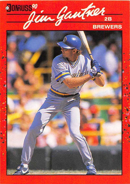 1990 Donruss #291 Jim Gantner NM-MT Milwaukee Brewers 