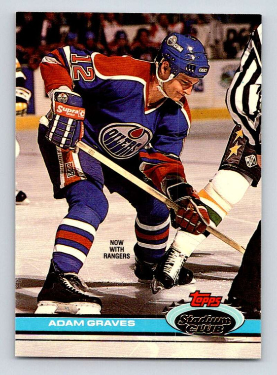 1991-92 Topps Stadium Club #332 Adam Graves NM-MT New York Rangers 
