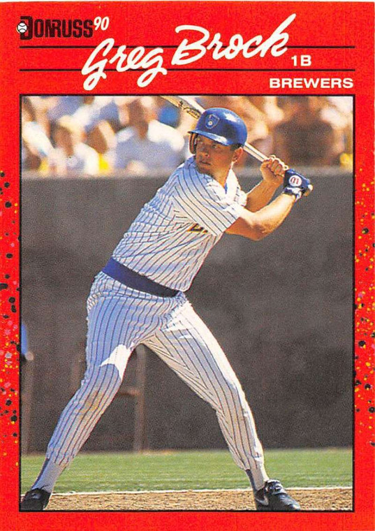 1990 Donruss #293 Greg Brock NM-MT Milwaukee Brewers 